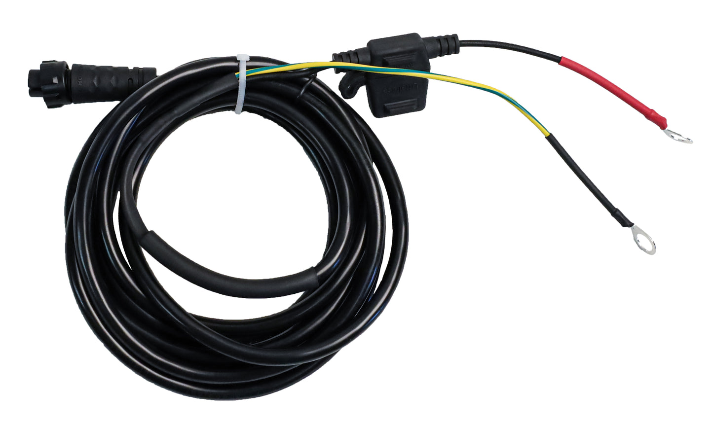 Camera, Echo, or Cellbase to External Deep Cycle Battery Connection Cable, 9ft. with Rodent Shield